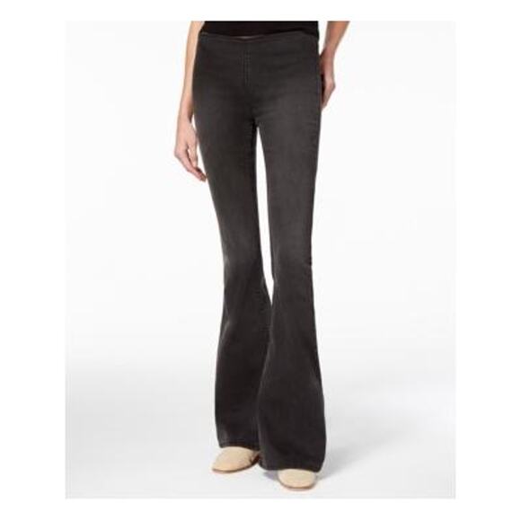 Free People We The Free Gummy Flare Denim Jeans Gray Black 24 Retro Revival - Picture 1 of 7